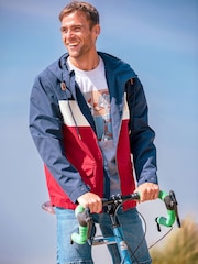 Brakeburn Grey Colour Block Zip Through Jacket - Image 5 of 5