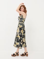 FatFace Phoebe Black Citrus Floral Midi Dress - Image 2 of 7