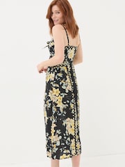 FatFace Phoebe Black Citrus Floral Midi Dress - Image 5 of 7