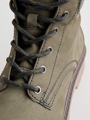 Khaki Green Standard/Wide Fit Forever Comfort® Lace-Up Collared Boots - Image 5 of 8
