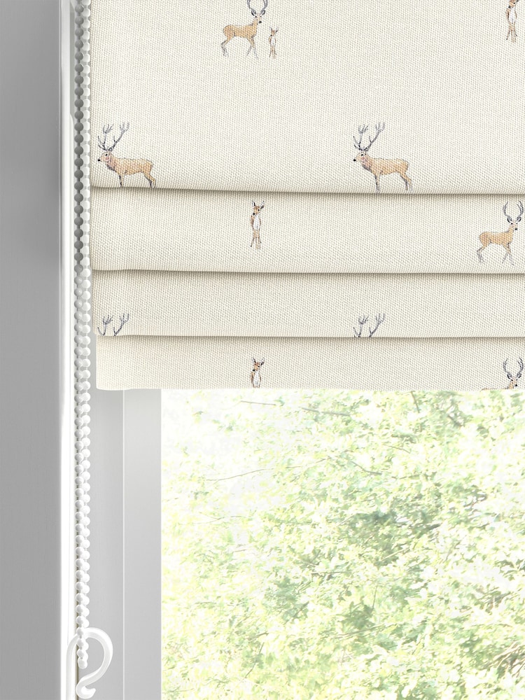 Sophie Allport Natural Stags Made to Measure 100% Cotton Roman Blinds - Image 2 of 6