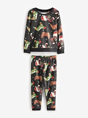 Black/Green Xmas Gamer Single Long Sleeve Pyjamas (6-16yrs) (6-16yrs) - Image 4 of 7