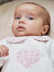 JoJo Maman Bébé White Velour All-In-One - Image 2 of 6
