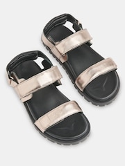 Whistles Natural Ria Sporty Touch Fasten Sandals - Image 2 of 4