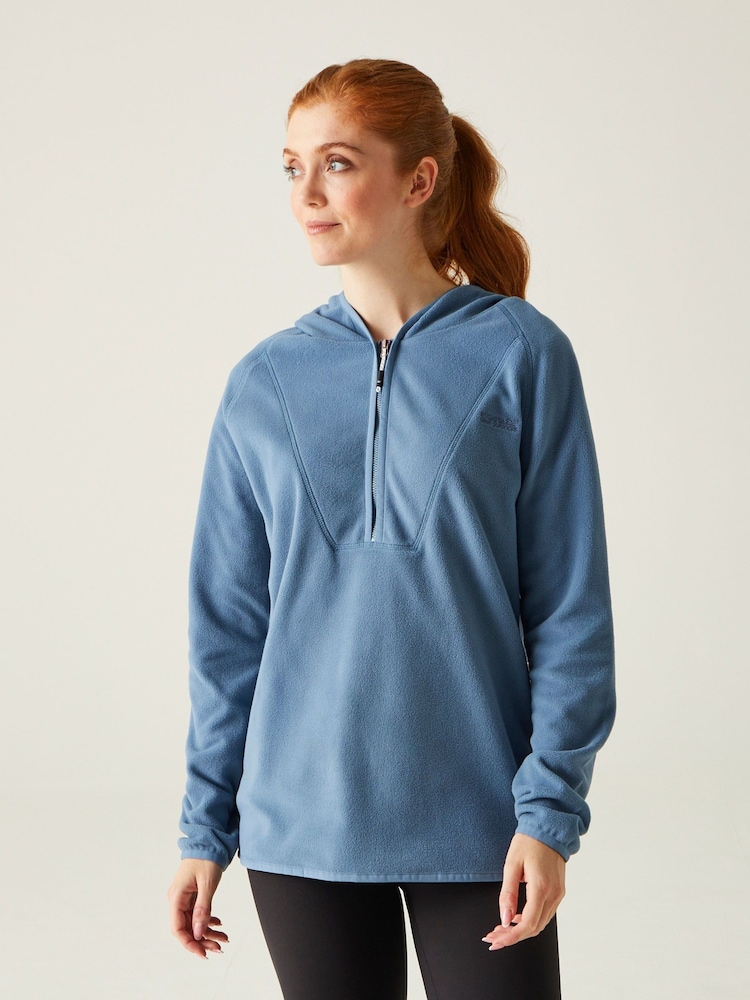 Regatta Blue Warriewood Half Zip Hooded Fleece - Image 1 of 9 Regatta Blue Warriewood Half Zip Hooded Fleece - Image 1 of 9