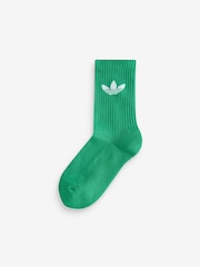 متعدد الألوان - حزمة من 6 جوارب برقبة Crew مزينة بشعار الوريقات الثلاثة من Adidas Originals - صورة 5 من 9