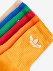 متعدد الألوان - حزمة من 6 جوارب برقبة Crew مزينة بشعار الوريقات الثلاثة من Adidas Originals - صورة 8 من 9