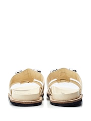 Moda in Pelle Olette Snaffle Trim H Band Footbed Sandals - Image 4 of 5