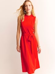 Boden Red Nicola High Neck Ponte Dress - Image 1 of 6