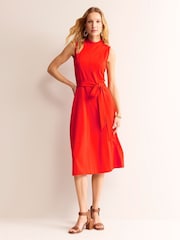 Boden Red Nicola High Neck Ponte Dress - Image 4 of 6