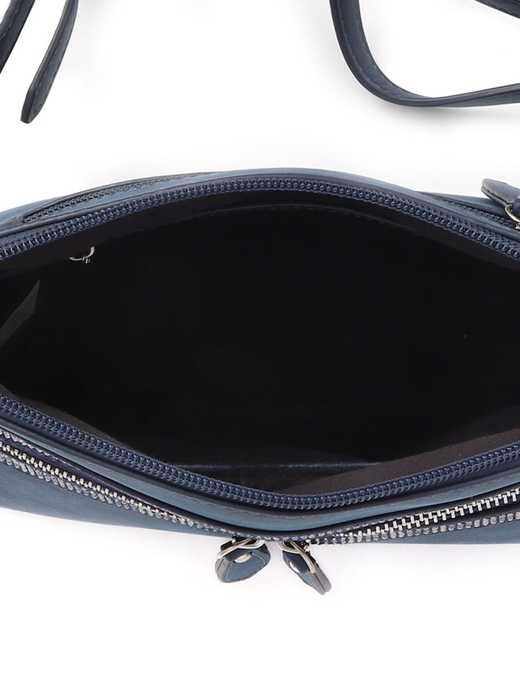 Blauw - Pavers zwarte crossbodytas met ritssluiting - Image 3 of 3