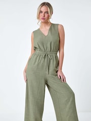 Roman Wide Leg Stretch Jumpsuit - Imagen 1 de 5