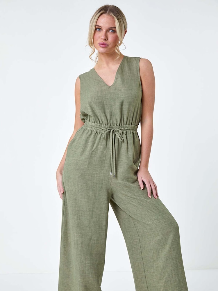 Roman Wide Leg Stretch Jumpsuit - Imagen 1 de 5