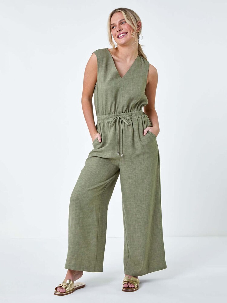 Roman Wide Leg Stretch Jumpsuit - Imagen 2 de 5