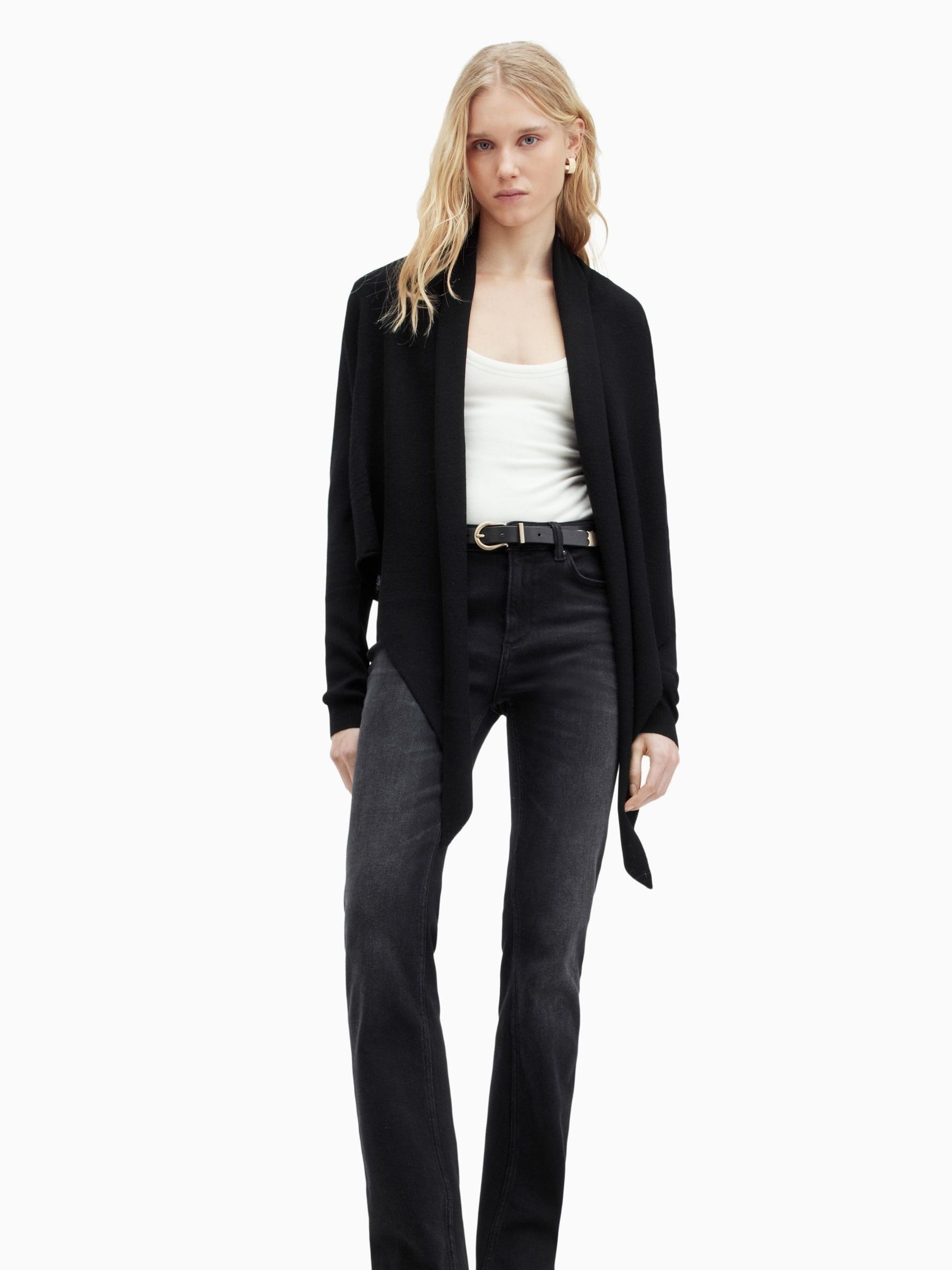 Buy AllSaints Black Wasson Pirate Cardigan from Next USA