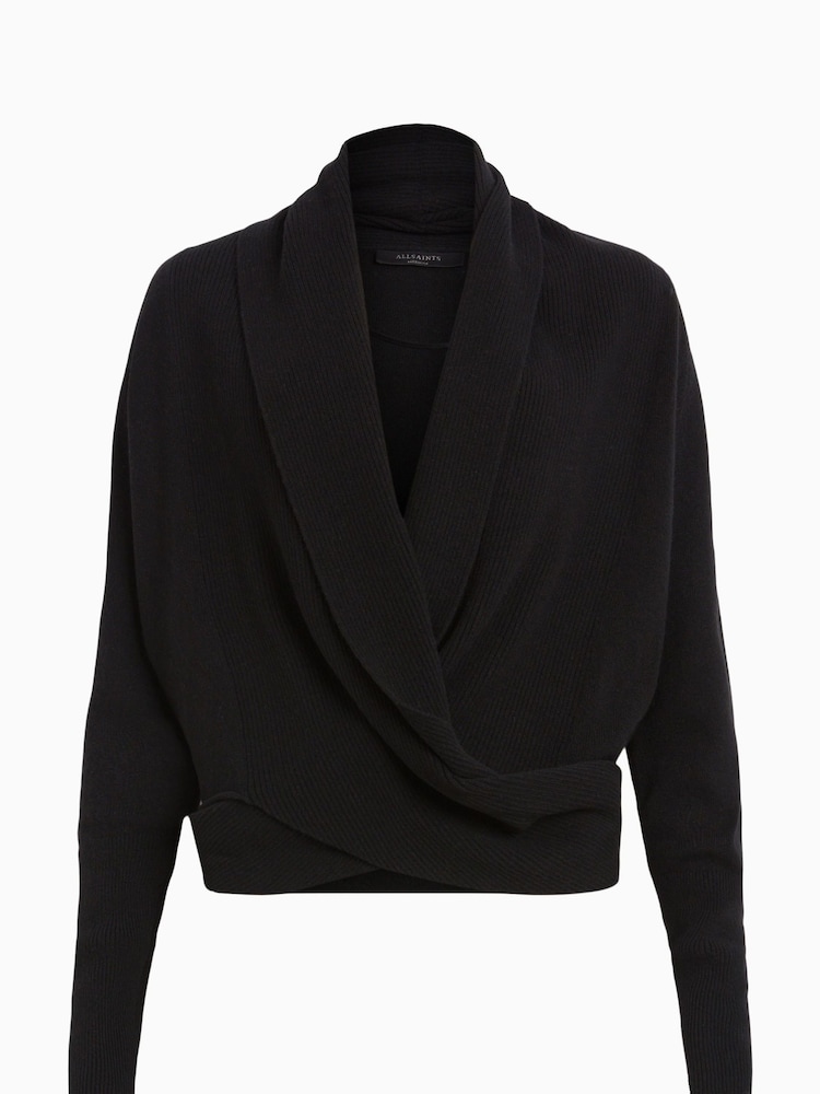 AllSaints Black Wasson Pirate Cardigan - Image 9 of 9