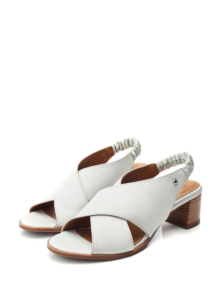 Moda in Pelle Prinia Cross-Over Low Block Elastic Sandals - Image 2 of 4