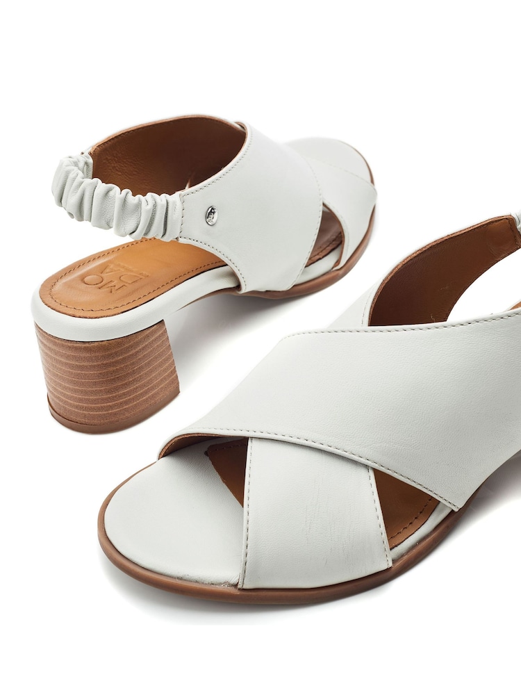 Moda in Pelle Prinia Cross-Over Low Block Elastic Sandals - Image 4 of 4