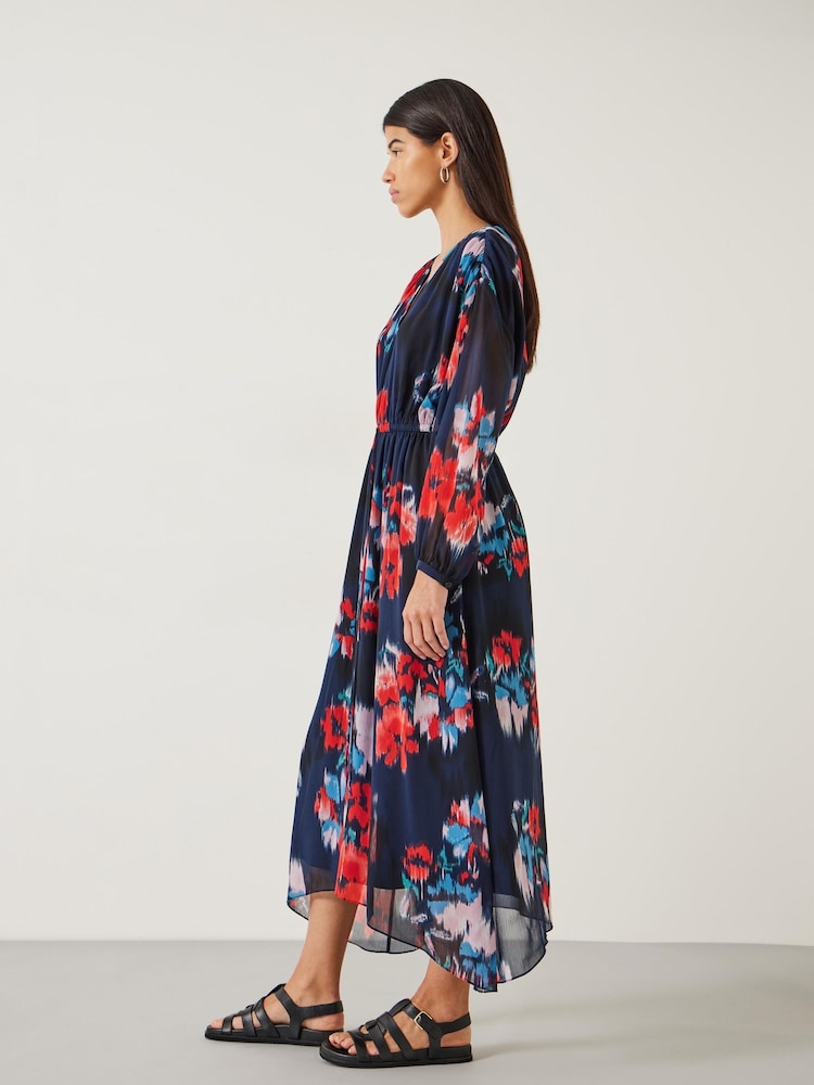 Hush Black Clarette Maxi Chiffon Blurred Floral Dress - Image 2 of 3 Hush Black Clarette Maxi Chiffon Blurred Floral Dress - Image 2 of 3