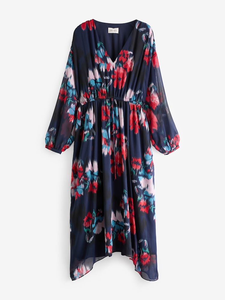 Hush Black Clarette Maxi Chiffon Blurred Floral Dress - Image 3 of 3 Hush Black Clarette Maxi Chiffon Blurred Floral Dress - Image 3 of 3