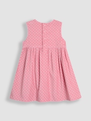 JoJo Maman Bébé Pink Mouse Applique Cord Dress - Image 2 of 4