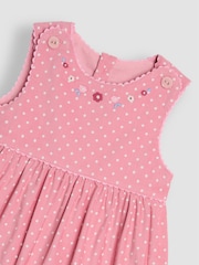 JoJo Maman Bébé Pink Mouse Applique Cord Dress - Image 3 of 4