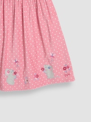 JoJo Maman Bébé Pink Mouse Applique Cord Dress - Image 4 of 4