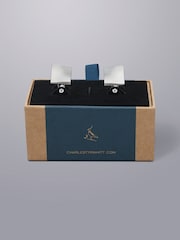 Charles Tyrwhitt Grey Square Cufflinks - Image 1 of 2