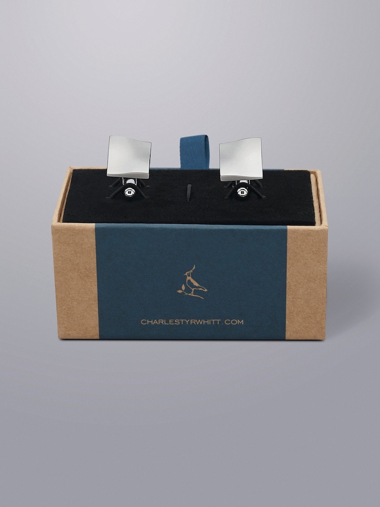 Charles Tyrwhitt Grey Square Cufflinks - Image 1 of 2