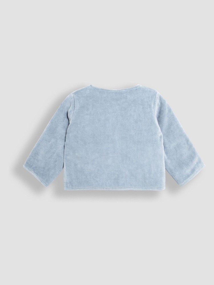 JoJo Maman Bébé Blue Baby Highland Cow Velour Set 3 Piece - Image 3 of 7