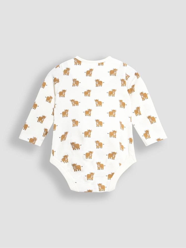 JoJo Maman Bébé Blue Baby Highland Cow Velour Set 3 Piece - Image 5 of 7