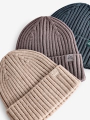 Neutrals Knitted Beanies 3 Pack (1-16yrs) - Image 5 of 5