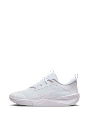 Nike White Youth Omni Court Trainers - Image 2 of 10