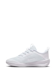 Nike White Youth Omni Court Trainers - Image 4 of 10