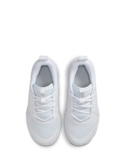 Nike White Youth Omni Court Trainers - Image 8 of 10