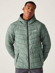 Regatta Green Hooded Hillpack II Lightweight Padded Jacket - Image 1 of 7