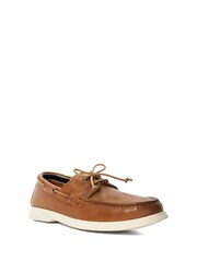 Dune London Natural Belongs Top Stitch Boat Shoes - Image 4 of 6