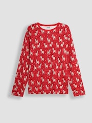 JoJo Maman Bébé Mens Reindeer Print Pyjamas Set - Image 2 de 5