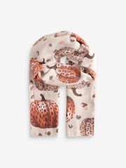 Leopard Print Pumpkin Lightweight Scarf - Image 4 of 6
