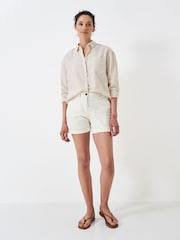 Crew Clothing Brown Linen Blend Shirt - Image 3 of 5