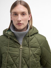 Barbour® Olive Green Erin Relaxed Fit Quilted Puffer Jacket - Image 5 of 7