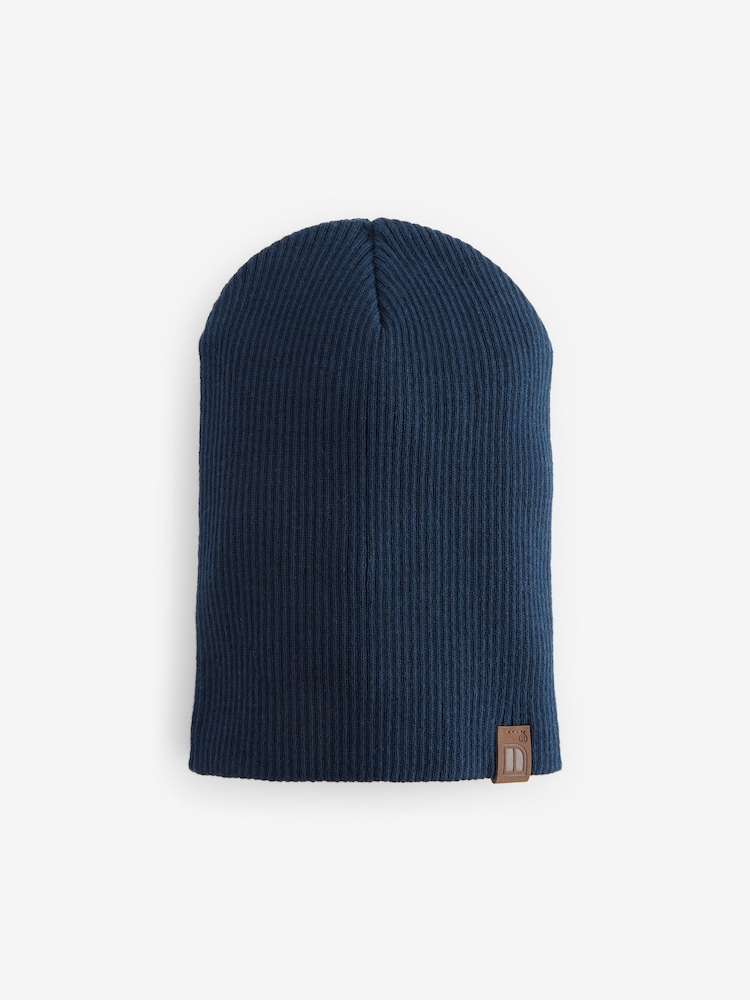 Grau/Marineblau - Beanie-Mützen aus 100 % Baumwolle im 2er-Pack (3M.–10J.) - Bild 2 von 5