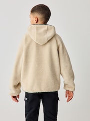 Baker by Ted Baker Cream Hooded Zip Through Fleece - Image 2 of 10