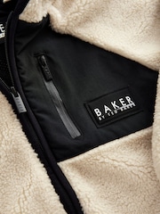 Baker by Ted Baker Cream Hooded Zip Through Fleece - Image 8 of 10