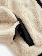 Baker by Ted Baker Cream Hooded Zip Through Fleece - Image 9 of 10