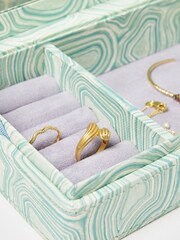 Oliver Bonas Green Natura Jewellery Box Medium - Image 3 of 4