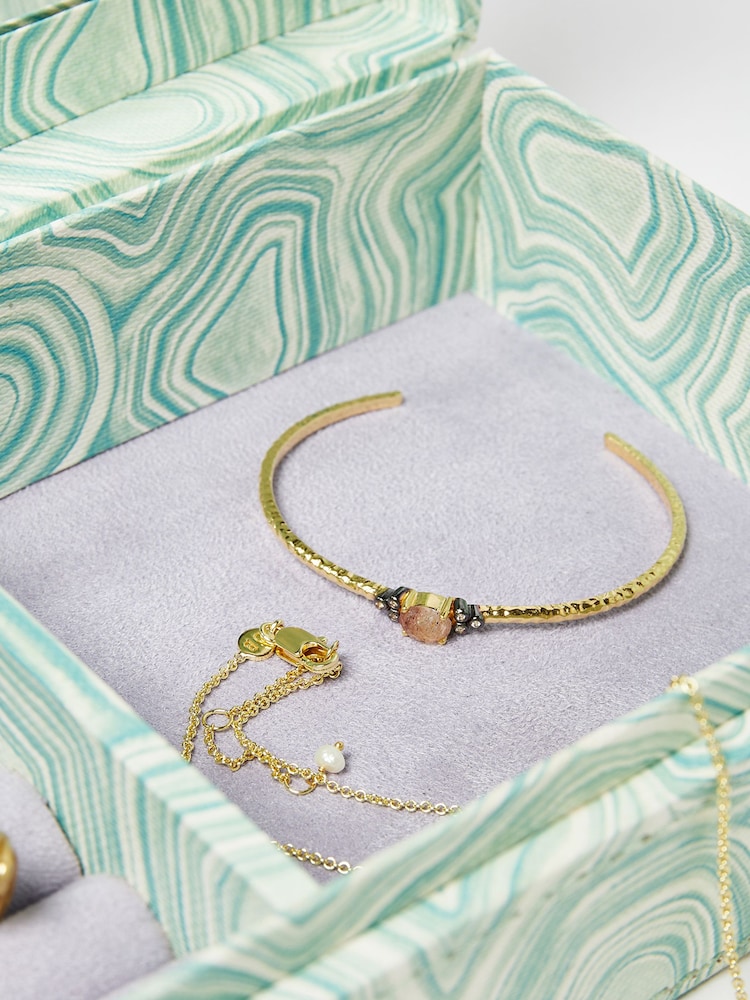 Oliver Bonas Green Natura Jewellery Box Medium - Image 4 of 4
