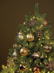 Decoris Gold/Brown Decoris 25 Piece Shatterproof Christmas Baubles - Image 1 of 3