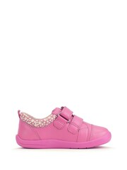Start Rite Pink Playhouse Leather Rip Tape Trainers Shoes - Image 1 of 6