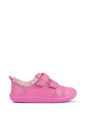 Start Rite Pink Playhouse Leather Rip Tape Trainers Shoes - Image 4 of 6